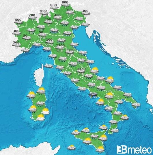 Previsioni meteo del week end