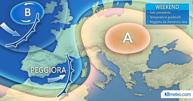 Previsioni meteo del week end