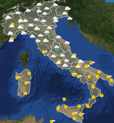 Meteo Italia Previsioni del tempo domani martedì 21 maggio 2019 ore 06-12 - meteoweek.com