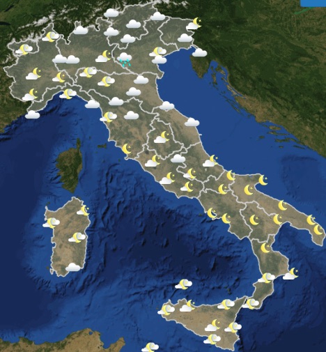 Meteo Italia Previsioni del tempo domani martedì 21 maggio 2019 ore 12-18 - meteoweek.com