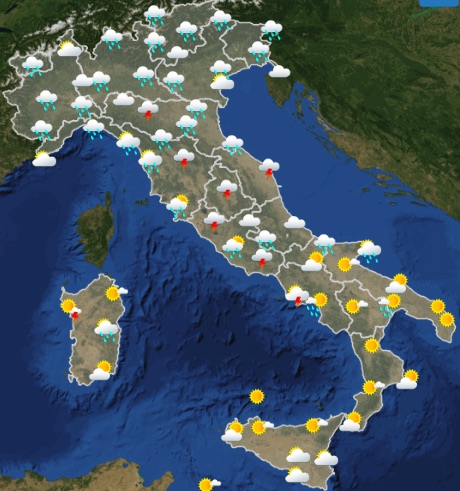 Meteo Italia domani domenica 19 maggio 2019 ora 06-12 - meteoweek.com