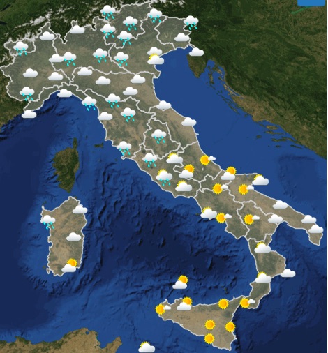 Meteo Italia domenica 19 maggio 2019 ore 00-06 - meteoweek.com