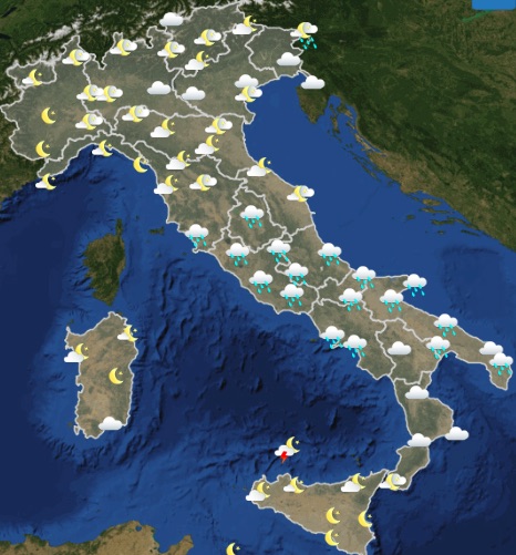Meteo Italia oggi mercoledì 15 maggio 2019 ora 12-18 - meteoweek.com