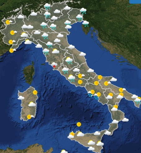 Meteo Italia previsioni del tempo di oggi mercoledì 29 maggio 2019 - meteoweek.com