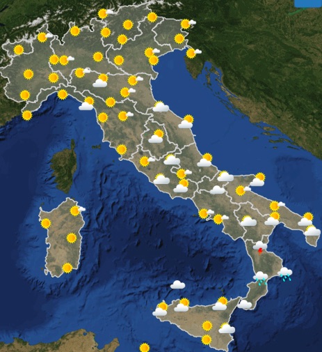 Meteo Italia previsioni del tempo nel week end domenica 2 giugno ore 12 - meteoweek.com