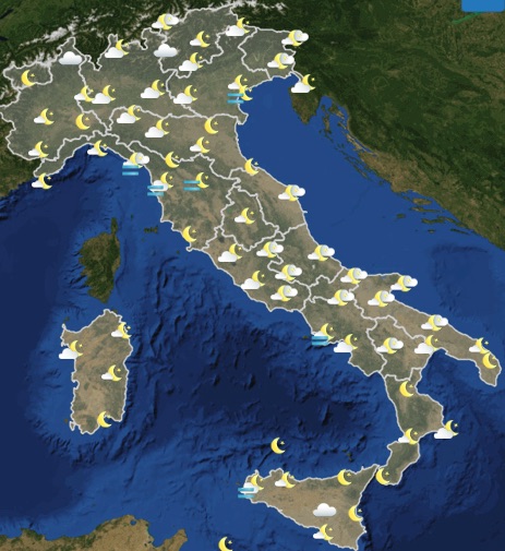 Meteo Italia previsioni del tempo nel week end domenica 2 giugno ore 24 - meteoweek.com