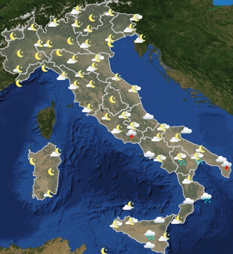 Meteo Italia previsioni del tempo nel week end domenica 2 ore 18 meteoweek.com