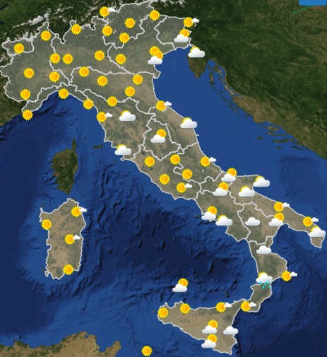 Meteo Italia previsioni del tempo nel week end sabato 1 giugno ore 06 - meteoweek.com