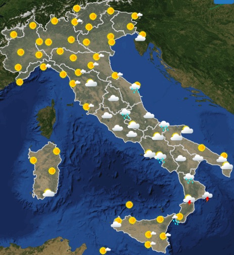 Meteo Italia previsioni del tempo nel week end sabato 1 giugno ore 12 - meteoweek.com