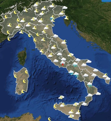 Meteo Italia previsioni del tempo nel week end sabato 1 giugno ore 24 - meteoweek.com