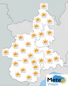 Meteo Piemonte mercoledì 22 maggio 2019 - meteoweek.com