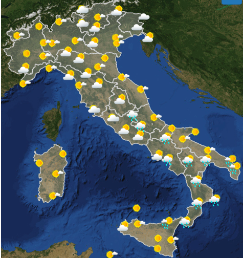 Meteo Italia previsioni del tempo venerdì 31 maggio 2019 - meteoweek.com