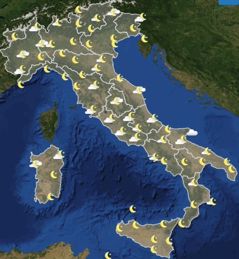 Meteo Italia previsioni del tempo di oggi sabato 8 giugno 2019 ora 12 - meteoweek.com