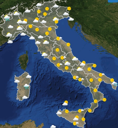 Meteo Italia previsioni del tempo domani giovedì 6 giugno 2019 ore 00 - meteoweek.com