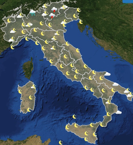Meteo Italia previsioni del tempo domani mercoledì 18 giugno 2019 ore 06 - meteoweek.com