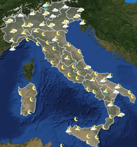 Meteo Italia previsioni del tempo domani mercoledì 19 giugno 2019 ore 18 - meteoweek.com