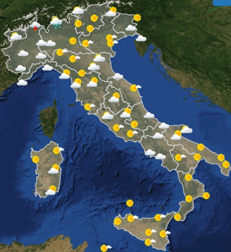 Meteo Italia previsioni del tempo oggi martedì 11 giugno 2019 - meteoweek.com