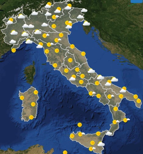 Meteo Italia previsioni del tempo oggi martedì 18 giugno 2019 ore 06- meteoweek.com