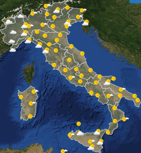 Meteo Italia previsioni del tempo venerdì 7 giugno 2019 ore 06 - meteoweek.com
