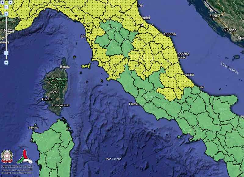 Allerta Gialla Protezione Civile - meteoweek.com