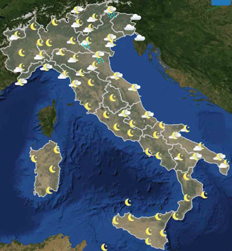 Meteo Italia previsioni del tempo di domani giovedì 4 luglio 2019 ore 18 - meteoweek.com