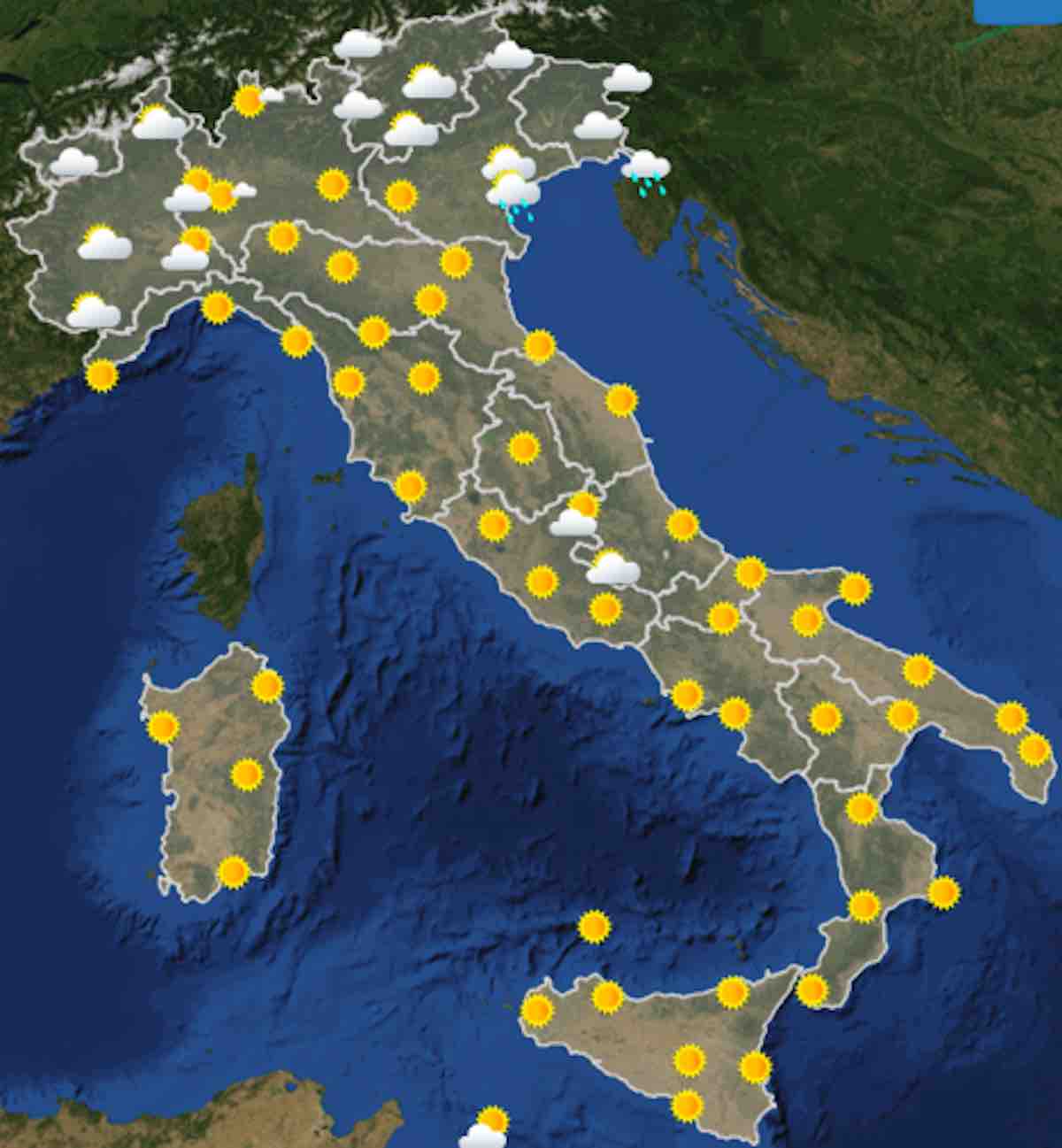 Meteo Italia previsioni del tempo domani martedì 2 luglio 2019 ore 12 - meteoweek.com