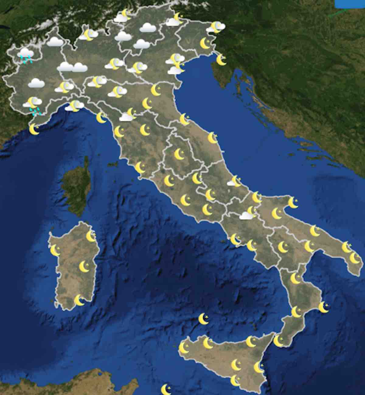 Meteo Italia previsioni del tempo domani martedì 2 luglio 2019 ore 18 - meteoweek.com