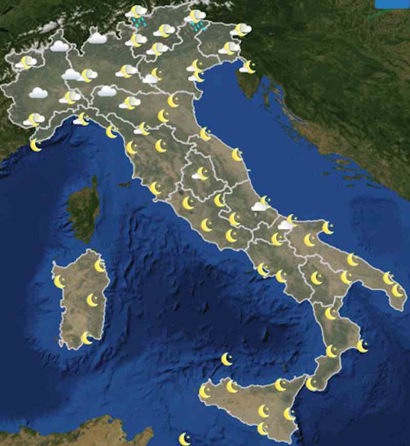 Meteo Italia previsioni del tempo oggi martedì 2 luglio 2019 ore 18 - meteoweek.com