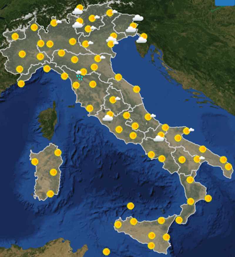 Meteo Italia previsioni del tempo oggi venerdì 5 luglio 2019 ore 12 - meteoweek.com