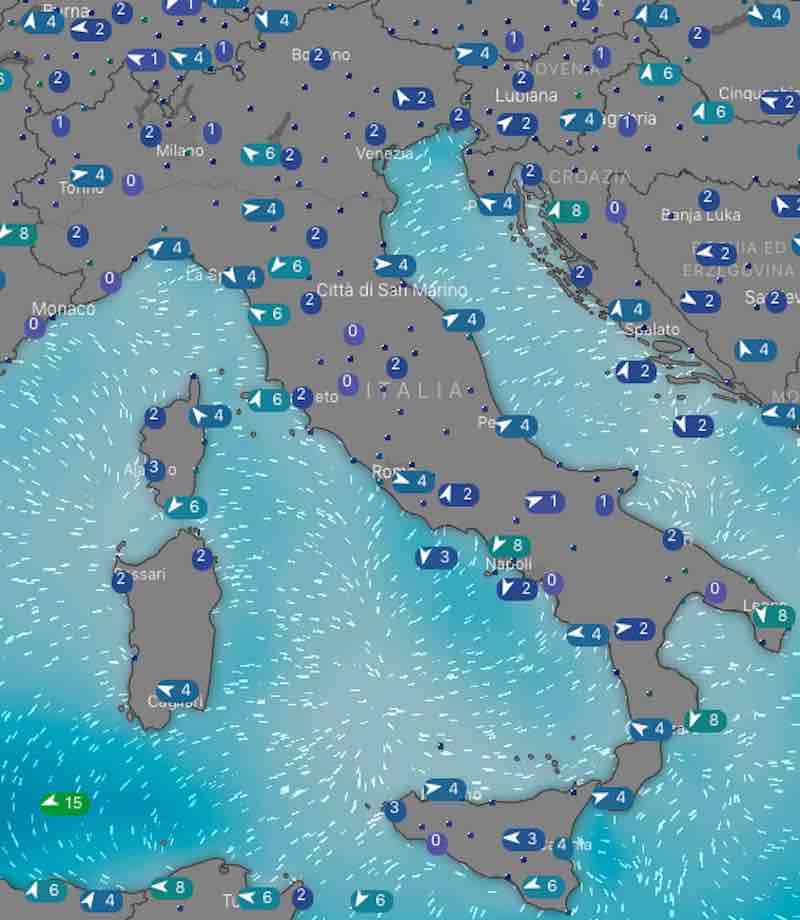 Meteo Italia venti e mari domani martedì 2 luglio 2019 - meteoweek.com