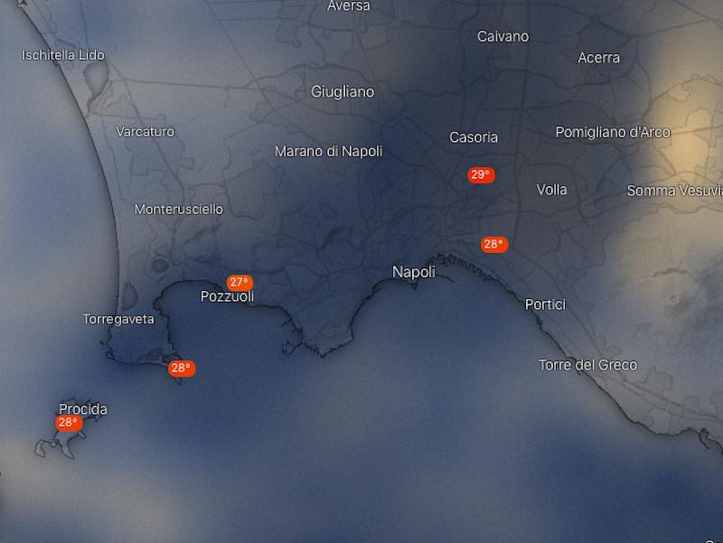 Meteo Napoli domani previsioni del tempo di martedì 16 luglio - meteoweek.com