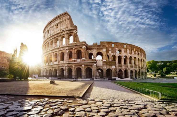 foto del Colosseo di Roma dei primi del 900