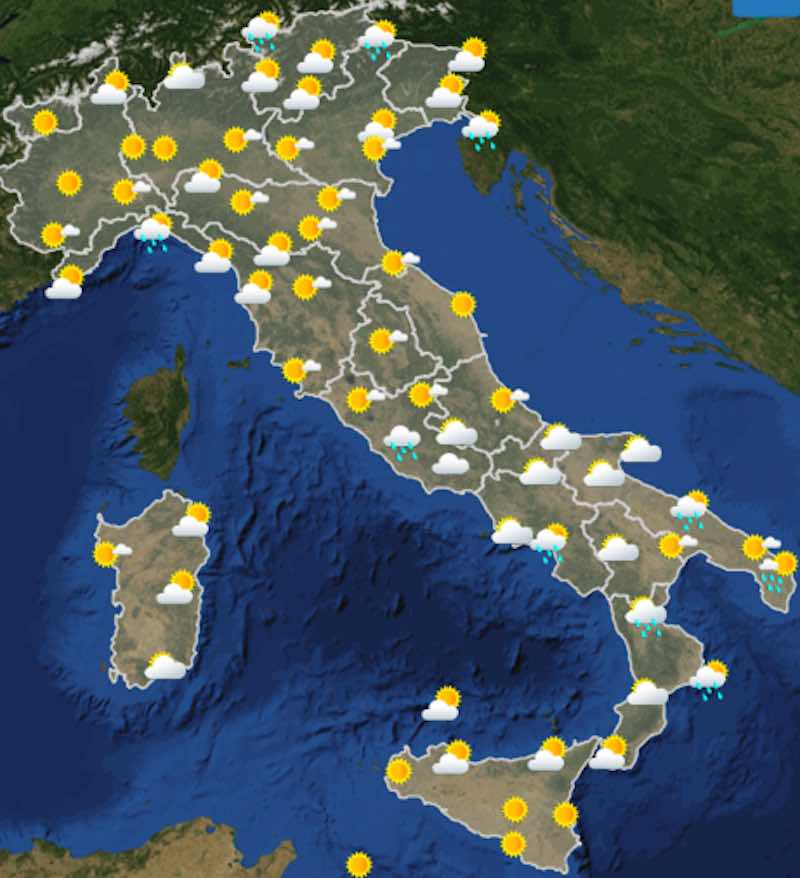 Meteo Weekend domenica ore 14 - Previsioni del tempo per Sabato e Domenica - meteoweek.com