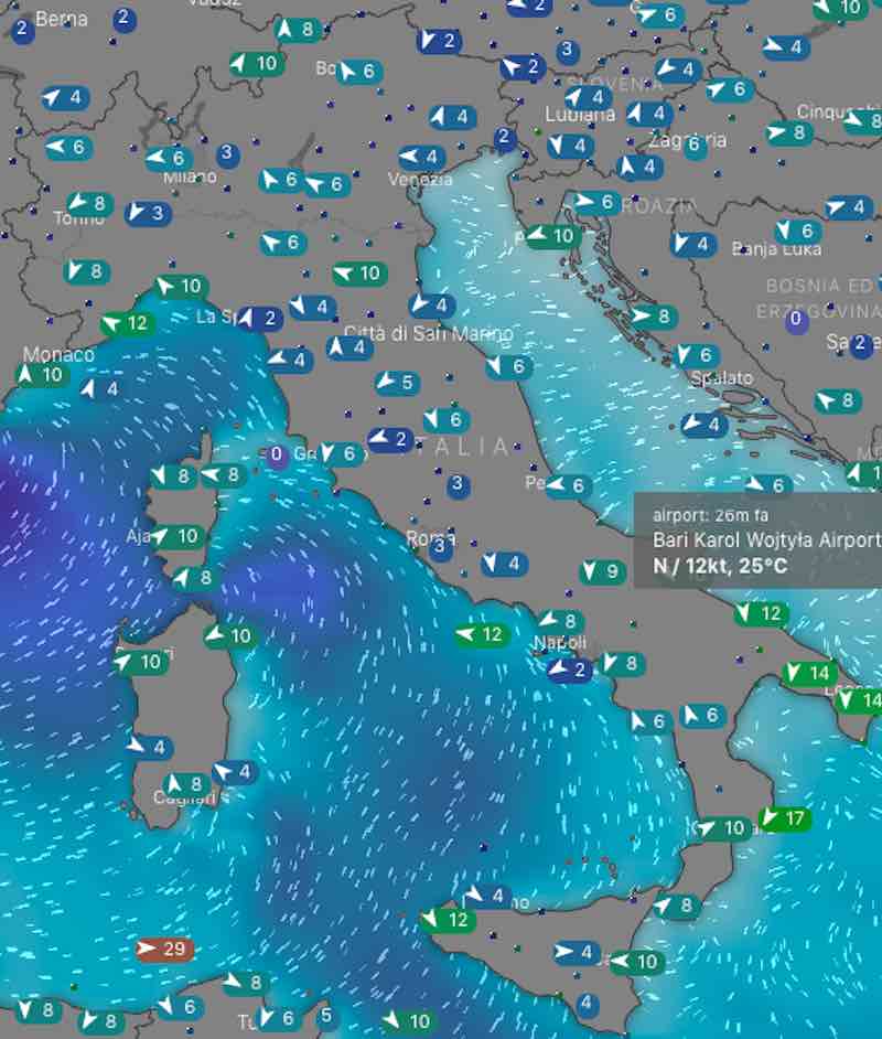 Meteo Weekend - mari e venti per Sabato e Domenica - meteoweek.com