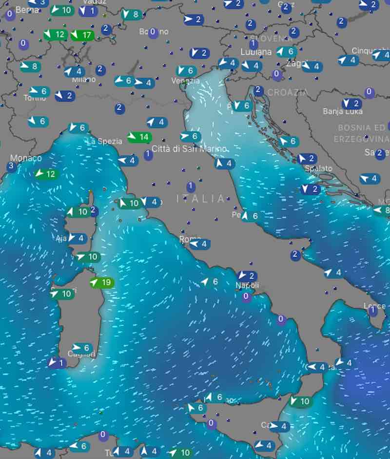 Meteo domani mari e venti di domenica 14 luglio 2019 - meteoweek.com