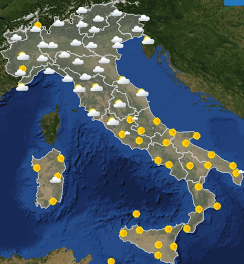 Meteo domani previsioni del tempo giovedì 11 luglio ore 12 - meteoweek.com