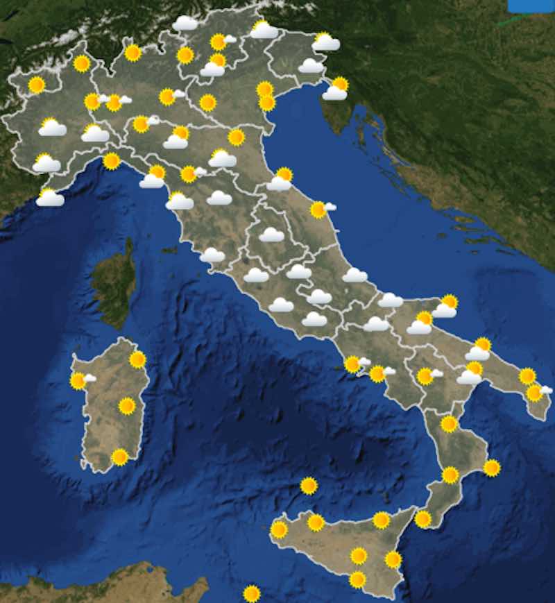 Meteo domani previsioni del tempo venerdì 12 luglio in Italia - meteoweek.com