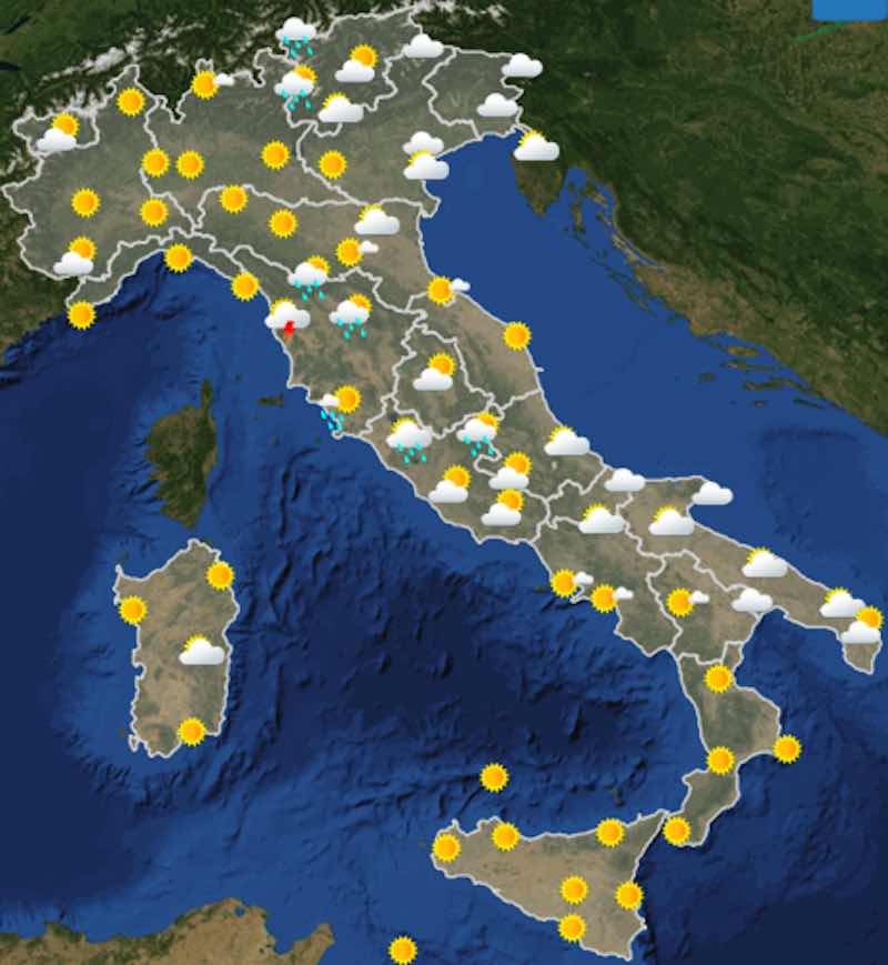Meteo domani previsioni del tempo venerdì 12 luglio in Italia ore 12 - meteoweek.com