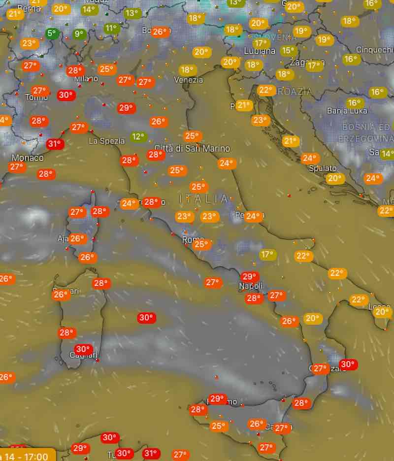 Meteo domani previsioni del tempo domenica 13 luglio aggiornamento pomeriggio - meteoweek.com