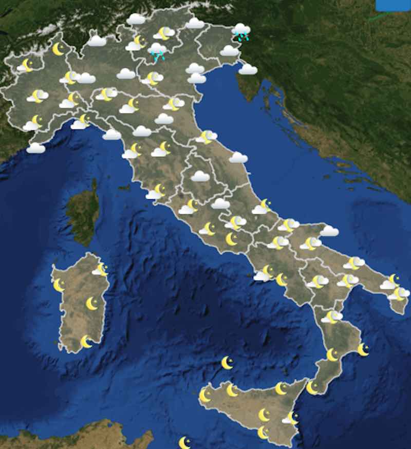 Meteo oggi previsioni del tempo di giovedì 11 luglio in Italia ore 18 - meteoweek.com