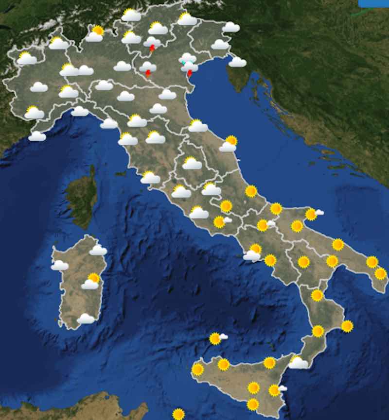 Meteo oggi previsioni del tempo oggi martedì 9 luglio ore 6 - meteoweek.com