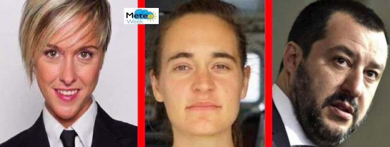 Nadia Toffa - Carola Rackete - Matteo Salvini - meteoweek.com