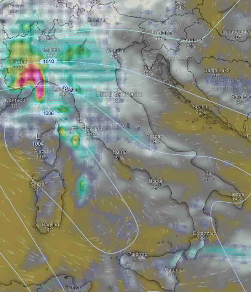 Previsioni meteo lunedì domani 15 luglio Italia- nuvolosità, temperature, venti e mari - meteoweek.com