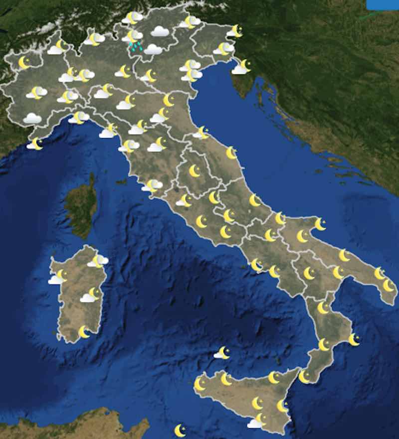 mappa ore 18 dopodomani In Italia mercoledì 17 - meteoweek.com