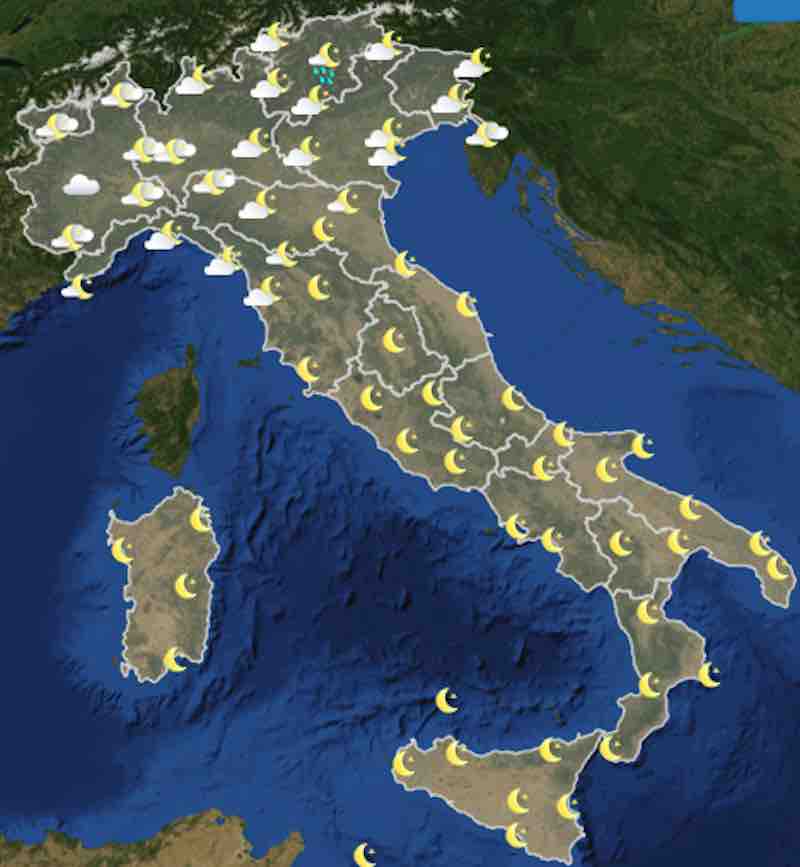 mappa ore 18 - previsioni meteo Domenica 21 luglio 2019 - meteoweek.com