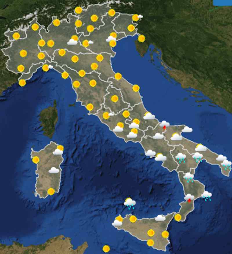 mappa ore 6 - Meteo domani martedì 16 luglio 2019 Italia - meteoweek.com