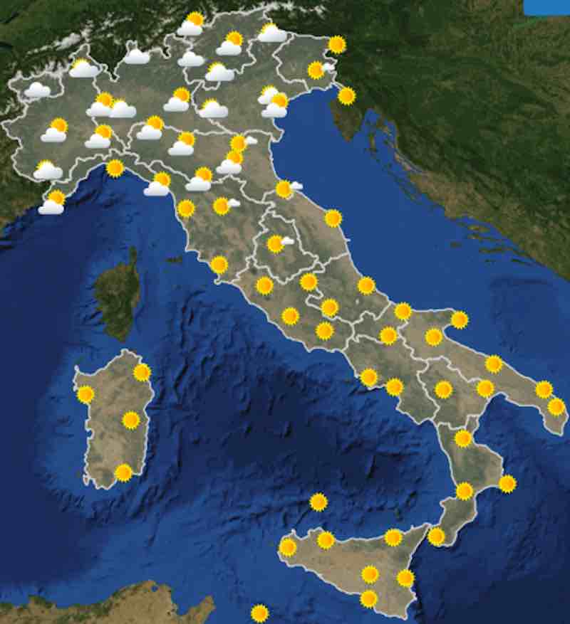 mappa ore 6 sabato 20 luglio - Previsioni Meteo di domani venerdì 19 luglio e dopodomani sabato 20 luglio in Italia - meteoweek.com