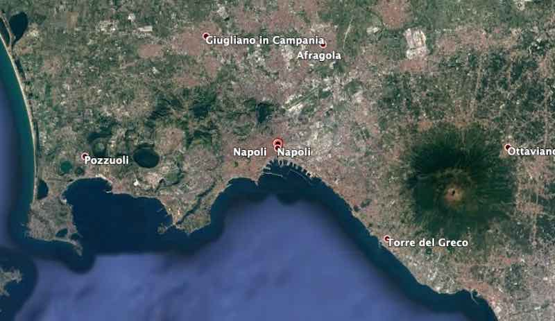 mappa satellitare Napoli - Meteo Napoli domani previsioni del tempo di venerdì 19 luglio 2019 - meteoweek.com