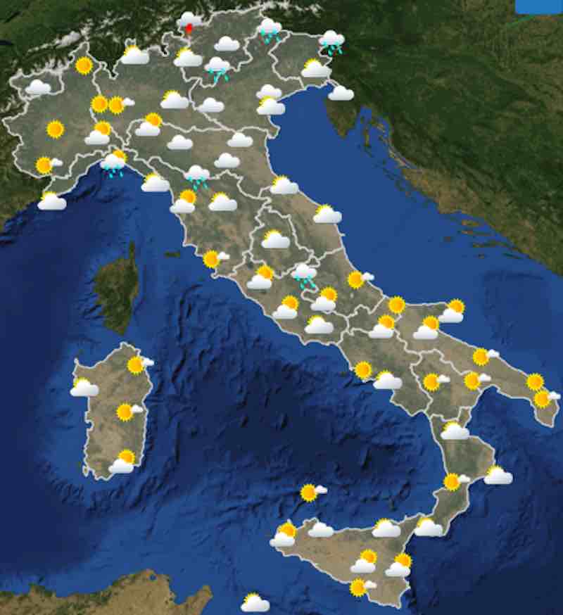 mappe ore 12 - Meteo previsioni del tempo di domani venerdì 19 luglio 2019 - meteoweek.com