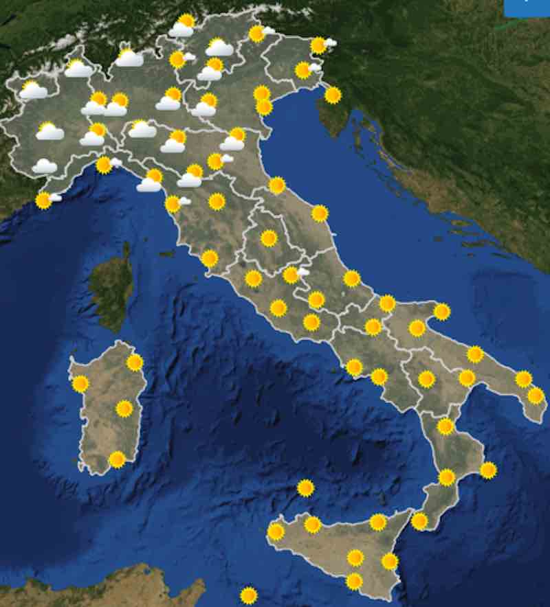 mappe ore 12 - previsioni meteo Sabato 20 luglio 2019 - meteoweek.com